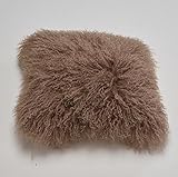 tibet lammfell schal grau Maße: 40 x 40 cm und 50 x 50 cm (je), Farbe: Elfenbein, Grau, Mokka