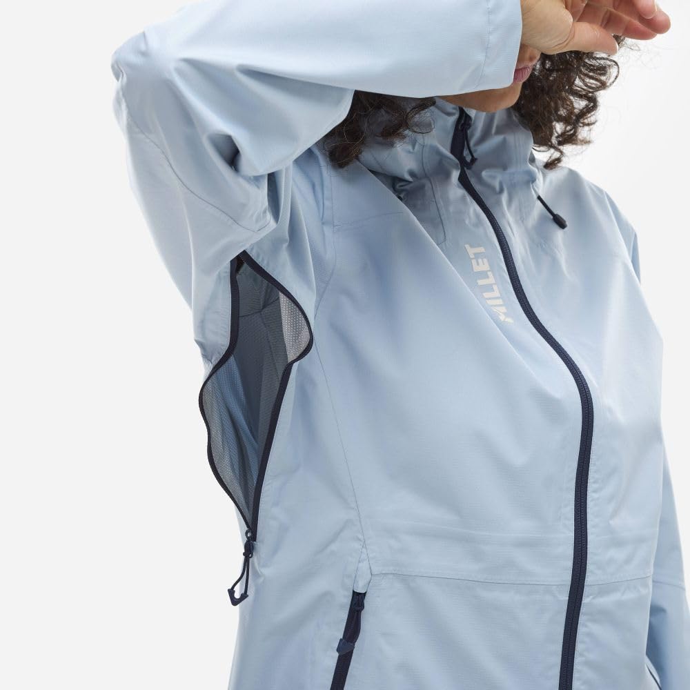 MILLET - Fitz Roy GTX JKT M - Veste Hardshell Femme - Membrane Gore-Tex Imperméable - Approche, Randonnée, Trekking, Lifestyle, Bleu Clair, XS
