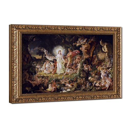 Poster The Quarrel of Oberon et Titania de Paton impression toile 40x61cm