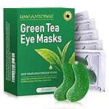 Umeantobee Under Eye Patches for Dark Circles and Puffiness, 24 Pairs Green Tea Eye Masks Anti-Aging Hydrating Skin Care for Eye Bags,Puffy Eyes,Wrinkles with Collagen Eye Pad for Women Men