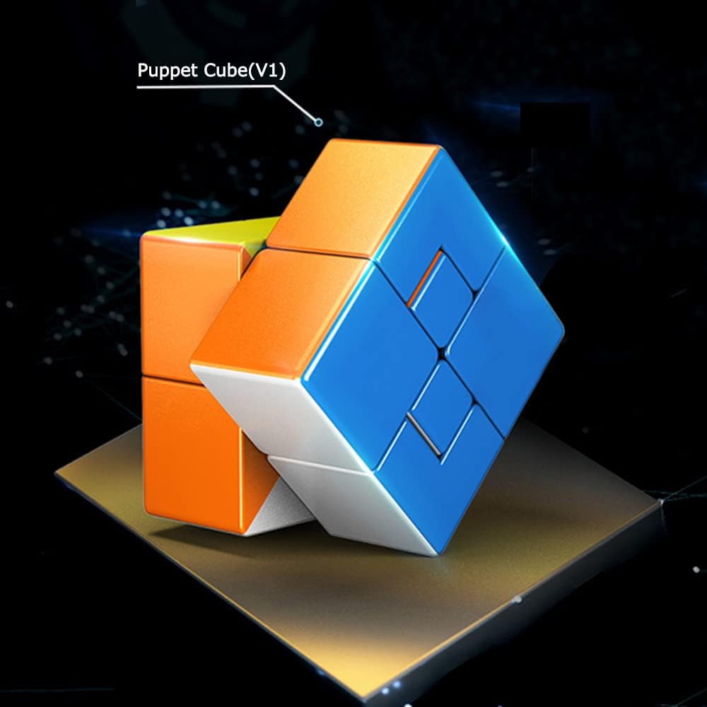 3x3 Puppet Speed Cube, 3x3 Bandage Magic Cube, Brain Teaser Puzzle Toys, Limited Rotation, Creative New Cube (Version 1)