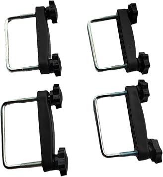 4 Pieces Roof Box U Bolts Clamps, Roof Rack Luggage Carrier Parts, Inner Diameter 8 cm