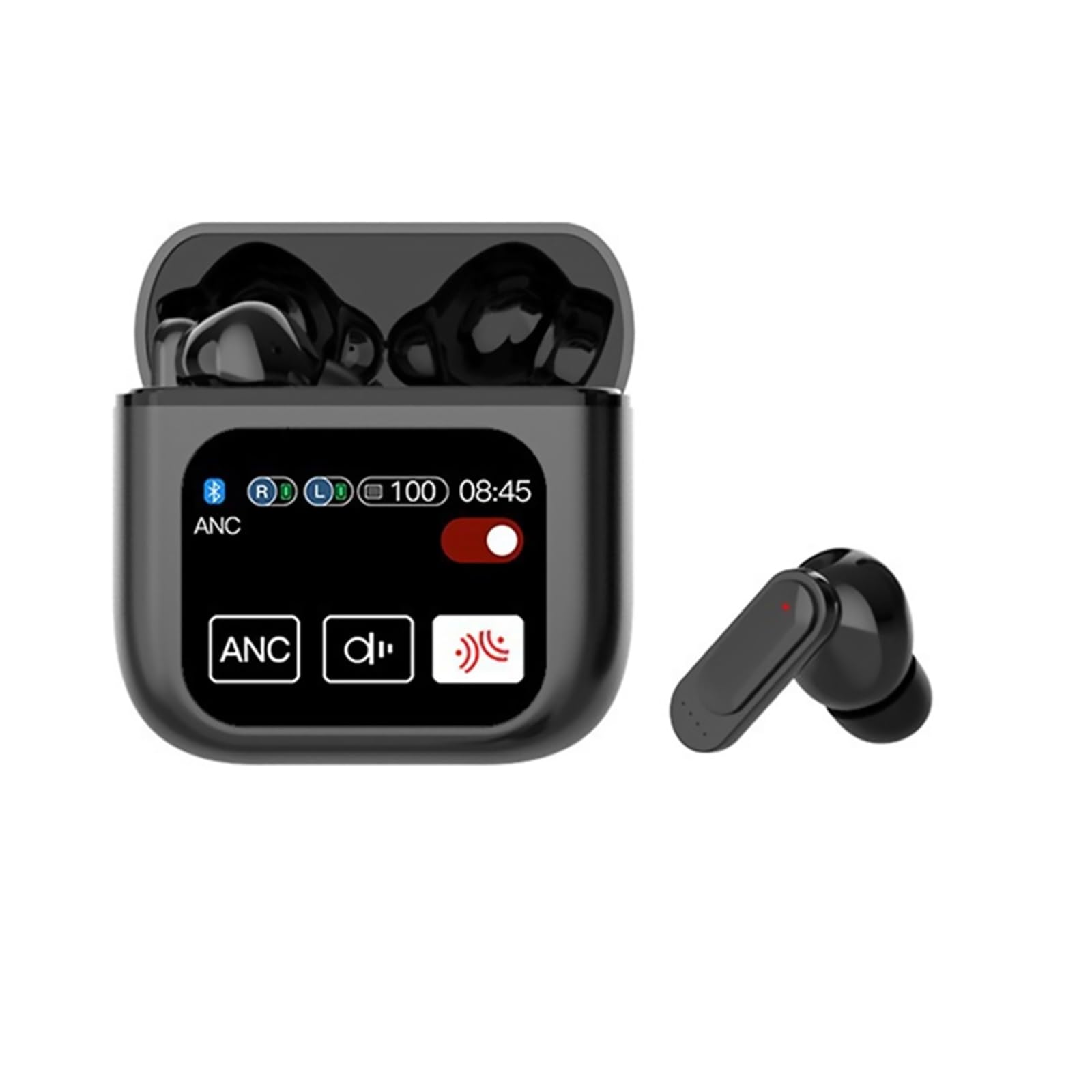 Bluetooth 5.4 Headset, Single earpiece Voice Answer No Plug Design Noise Cancelling Headphones for Running