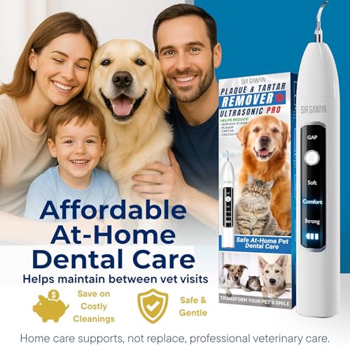 Image of SIRGAWAIN Pet Ultrasonic Dental Cleaner - Complete Cleaning Kit for Dogs & Cats (BJHUY2)