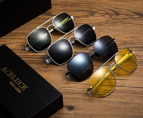 Image of Aviator Sunglasses for Mens Women 53mm TAC Polarized Lense Pilot Military Style Metal Frame with Bayonet Temples