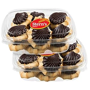 Italian Cookies | Fancy Bakery Cookies | Gourmet Cookies | Fudge Cookies | Perfect for Birthdays, Holidays & all Occasions | Dairy & Nut Free | 14 oz Stern’s Bakery [2 Pack] (Italian Fudge Cookies)