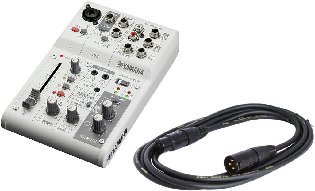 ヤマハAG03MK2 ライブストリーミングミキサー 3チャンネル