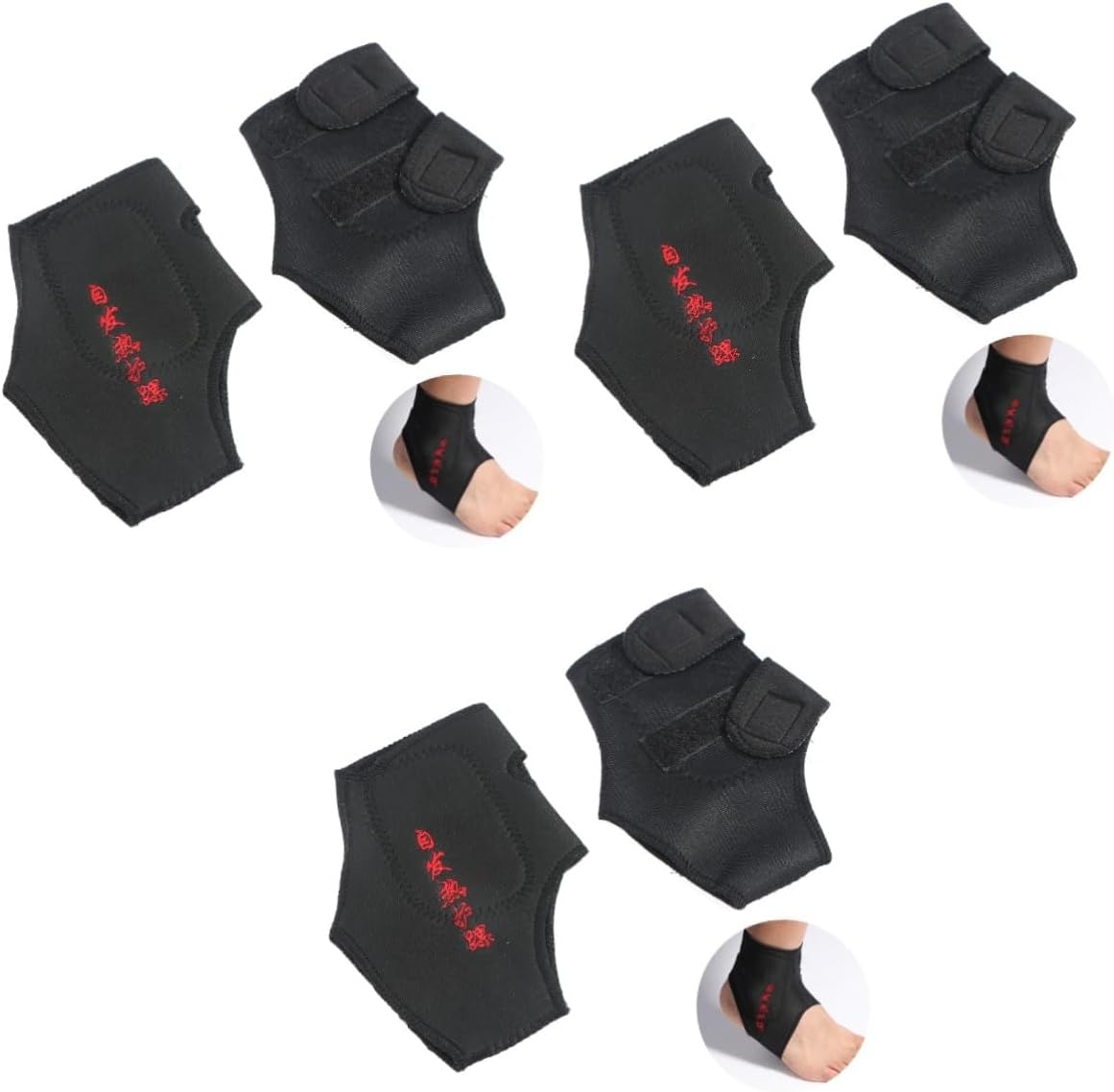 Collbath Coppia Cavigliere Autoriscaldanti Nere