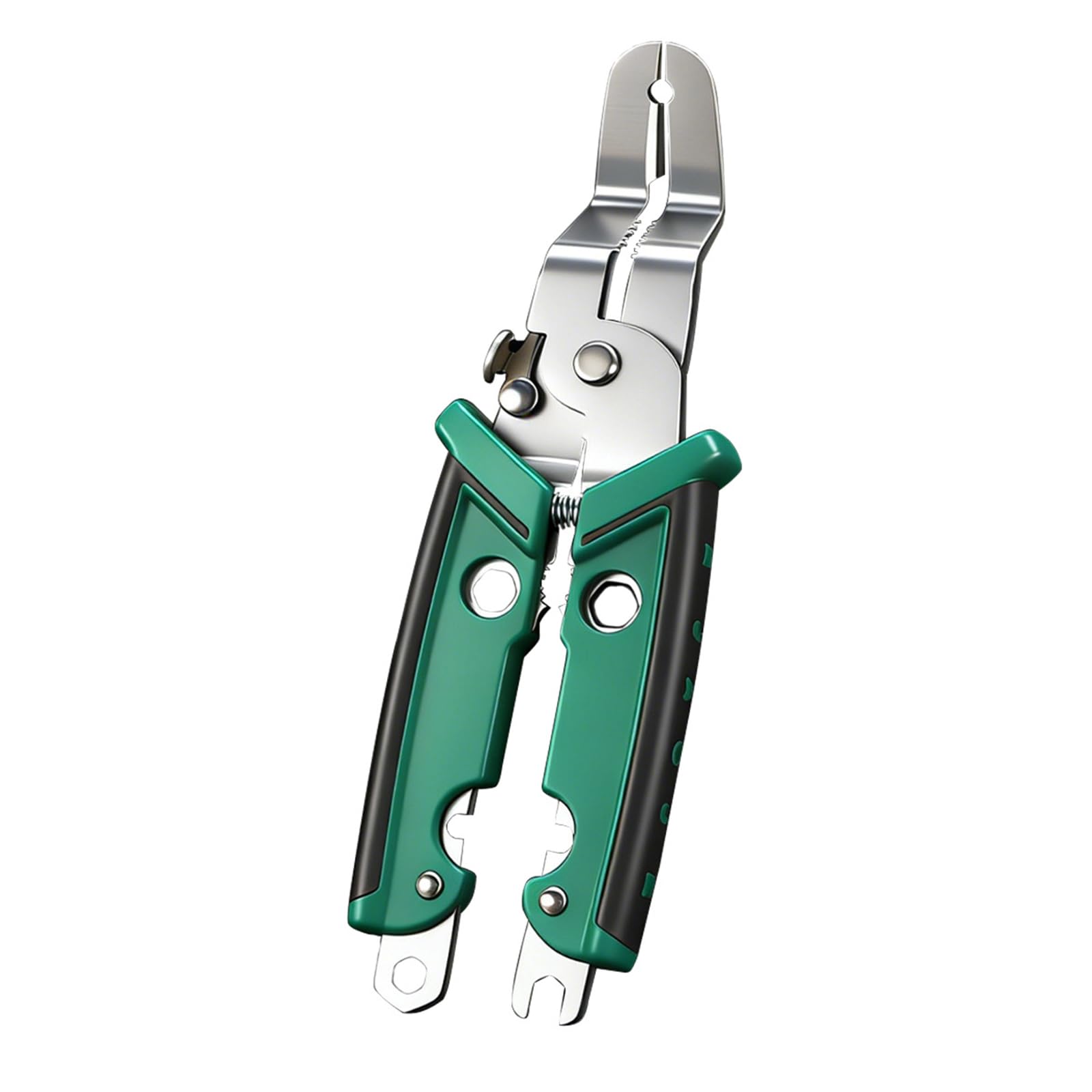 Laikoutd Green Crimper Cable Cutter Adjustable Automatic Wire Stripper Multifunctional Stripping Crimping Pliers Hand Tool Professional Electrician Wire Stripper Pliers