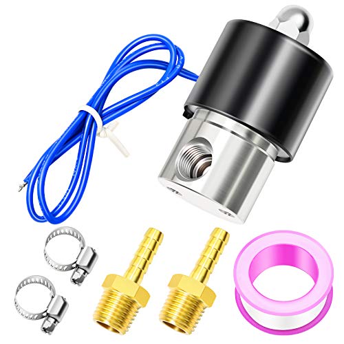 TAILONZ PNEUMATIC 1 4 Inch NPT 304 Stainless Steel 12V 24V 110V 220V Electric Solenoid Valve 2S025-08 Normally Closed Water, Air, Diesel(24V)