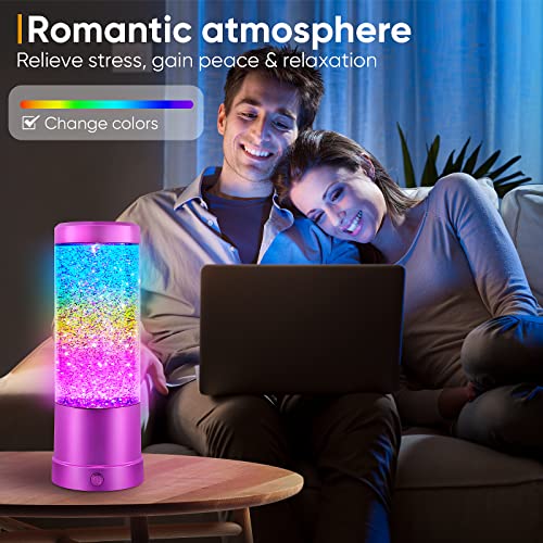 Lava Lamp,Night Light For Adults And Kids,Rainbow Glitter Lamps With Automatic Color Changing,Mood Lamp For Home Bedroom Office Desktop Decoration,Desk Lamp For Birthday Halloween Christmas Gifts #TOP1