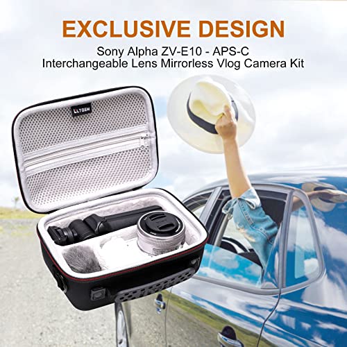 Hard Case For Sony Alpha Zv-E10 / Zv-1F / Zv-1 Ii Vlog Camera By Ltgem. Fits Vlogger Accessory Kit Tripod And Microphone - Travel Protective Carrying Storage Bag #TOP7