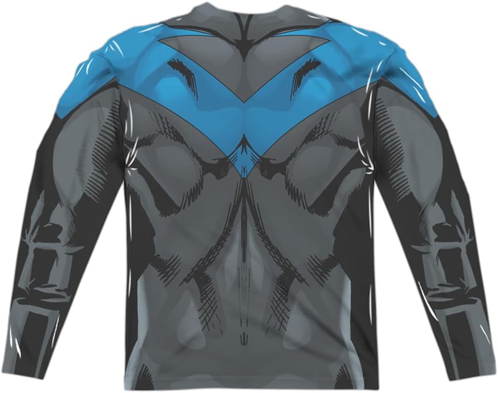 Nightwing Costume Collection 100% Polyester Adult Long Sleeve Costume T Shirt for Men & Women