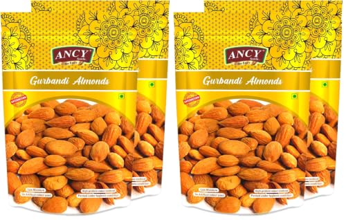 Image of Ancy Gurbandi Almonds 500 Grams (250 Grams X 2) with Rich Flavor, High Antioxidant Content, and Brain-Boosting Nutrition for Daily Vitality and Wellness |Packed with Energy to Support Kids Learning, Adults Productivity, and Elders Strength.