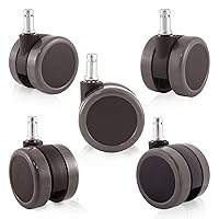 Vista 9 de Enjoy Caster Ruedas para silla de oficina de 2.5 pulgadas para silla Herman Miller Aeron Steelcase Leap Ruedas de poliuretano de doble inyección