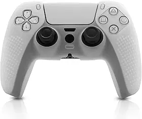 ECHZOVE PS5 Controller Silicone Case – Anti-Slip Protective Clear Cover Case for PlayStation 5, Soft Shockproof Grip Skin, Sweat-Resistant & Durable Silicone Sleeve for PS5 Controller