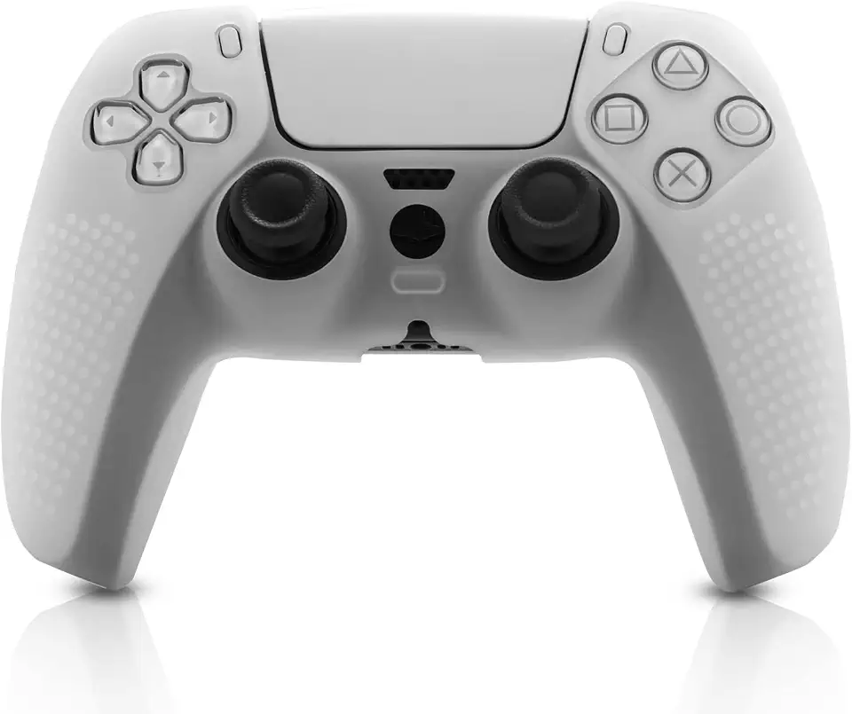 ECHZOVE PS5 Controller Silicone Case – Anti-Slip Protective Clear Cover Case for PlayStation 5, Soft Shockproof Grip Skin, Sweat-Resistant & Durable Silicone Sleeve for PS5 Controller