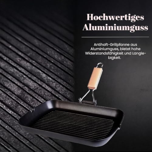 WECOOK! - Aluminium Non Stick Grill Pan - Ribbed 34 x 24 cm – Ansicht 3