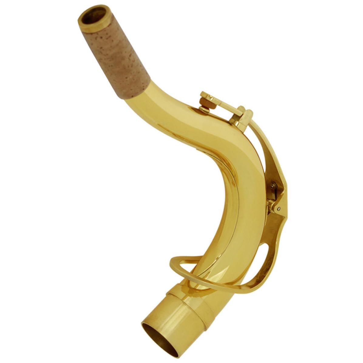 Tofficu Collo del Sassofono Tenore in Ottone Placcato Argento, Oro, 27,5mm, Parte di Ricambio per Sassofono Tenore, Ottimizza L'intonazione e Facilita le Note Alte