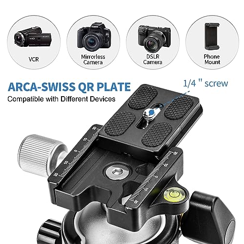 Cabezal de bola de trípode Arca Swiss placa 1/4 aluminio CAVIX grande 4