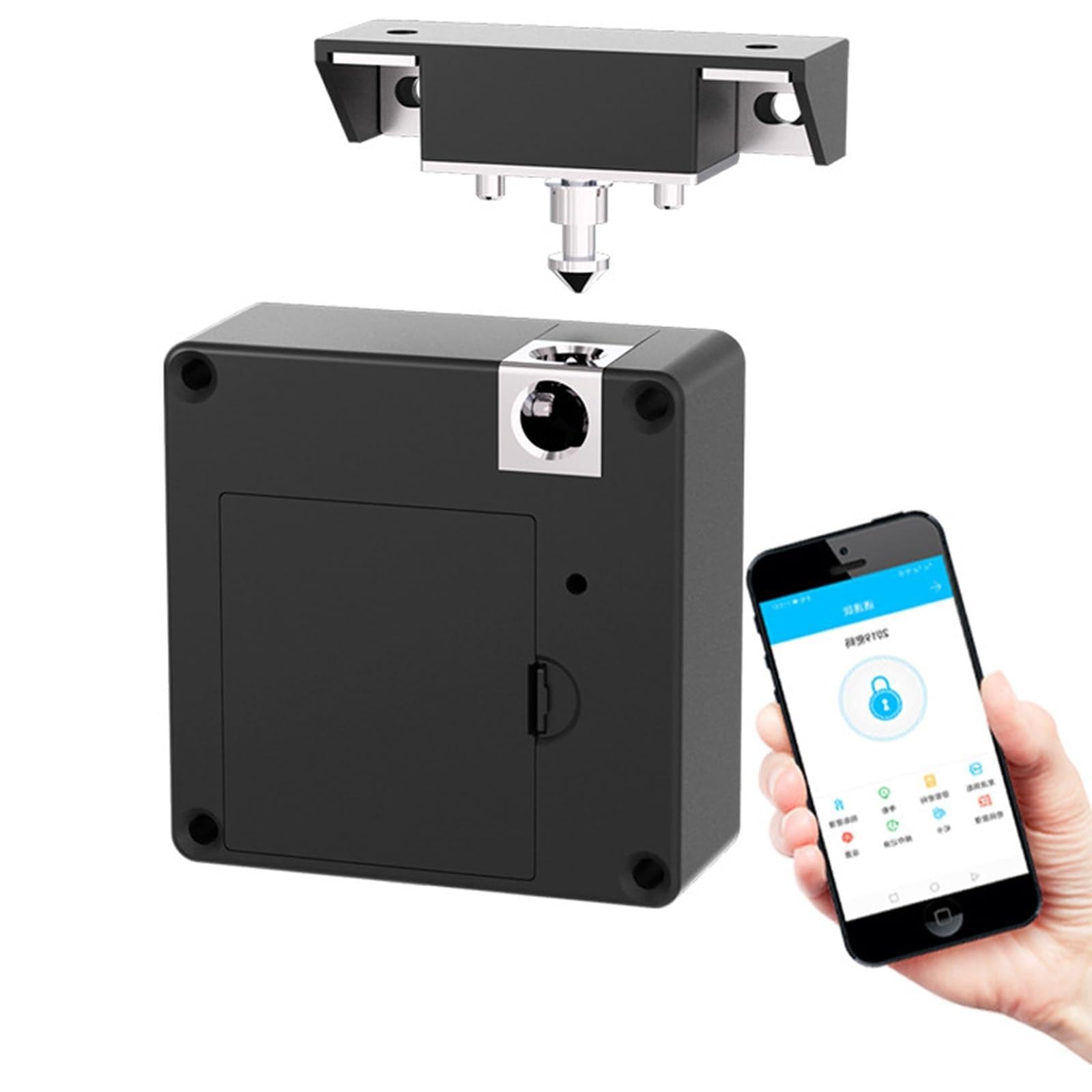 Smart Schubladenschloss,CEIEVER Smart SchrankSchloss mit Bluetooth APP/RFID Karte/NFC-Steuerung Elektronisches Möbelschloss für Briefkasten Liquor Kasten Aufbewahrungsschrank