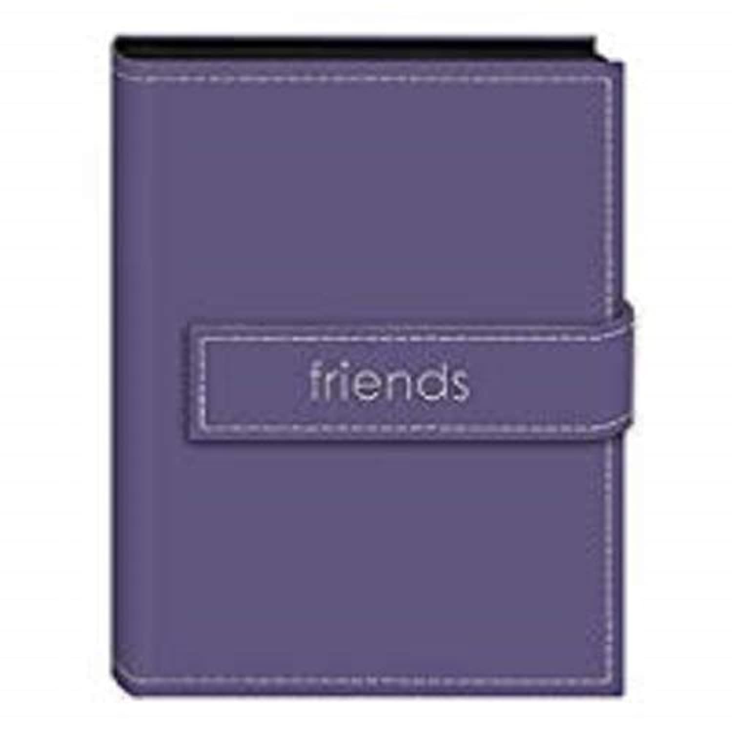 Pioneer Photo Albums Exp-46/Lf Pioneer Embroidered Magnetic Strap Sewn Leatherette Cover Mini Photo Album,"Friends" Lavender