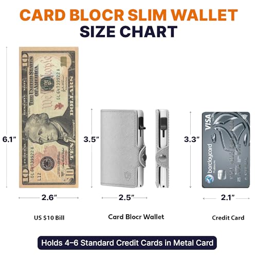 Image of Conceal Plus Pop Up Wallet for Women RFID Wallet Slim Aluminum Card Holders | Holds 4-6 Cards with Cash & ID Storage, Featuring One Click Metal Card Ejector & Slim PU Leather Design for Daily Carry