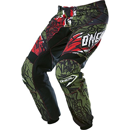 O'Neal Element MX Hose Vandal Grün Rot Motocross