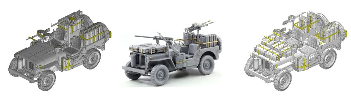 未組み立てドラゴン1/6 WW.II イギリス陸軍 SAS 1/4トン 4×4