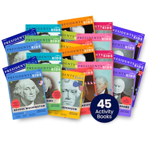 Presidents for Kids - The Ultimate Presidential Collection | 45 Activity Books Set | Children's U.S. History Book Bundle with Fun Facts, Activities & ... | Ages 5-10 [Paperback] Presidents For Kids