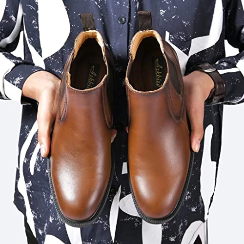 Image of Arkbird Chelsea Boots for Men Genuine Leather Oxford Casual and Formal Ankle Dress Boot
