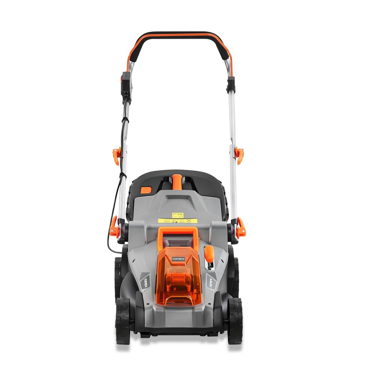 FUXTEC Cortacésped Inalámbrico 40V (2x20V) E2RM37 - Kit de Baterías y Cargador Incluido - Ancho de Corte 37cm, Altura de Corte Ajustable, Cortacésped con Batería, Sin Cables