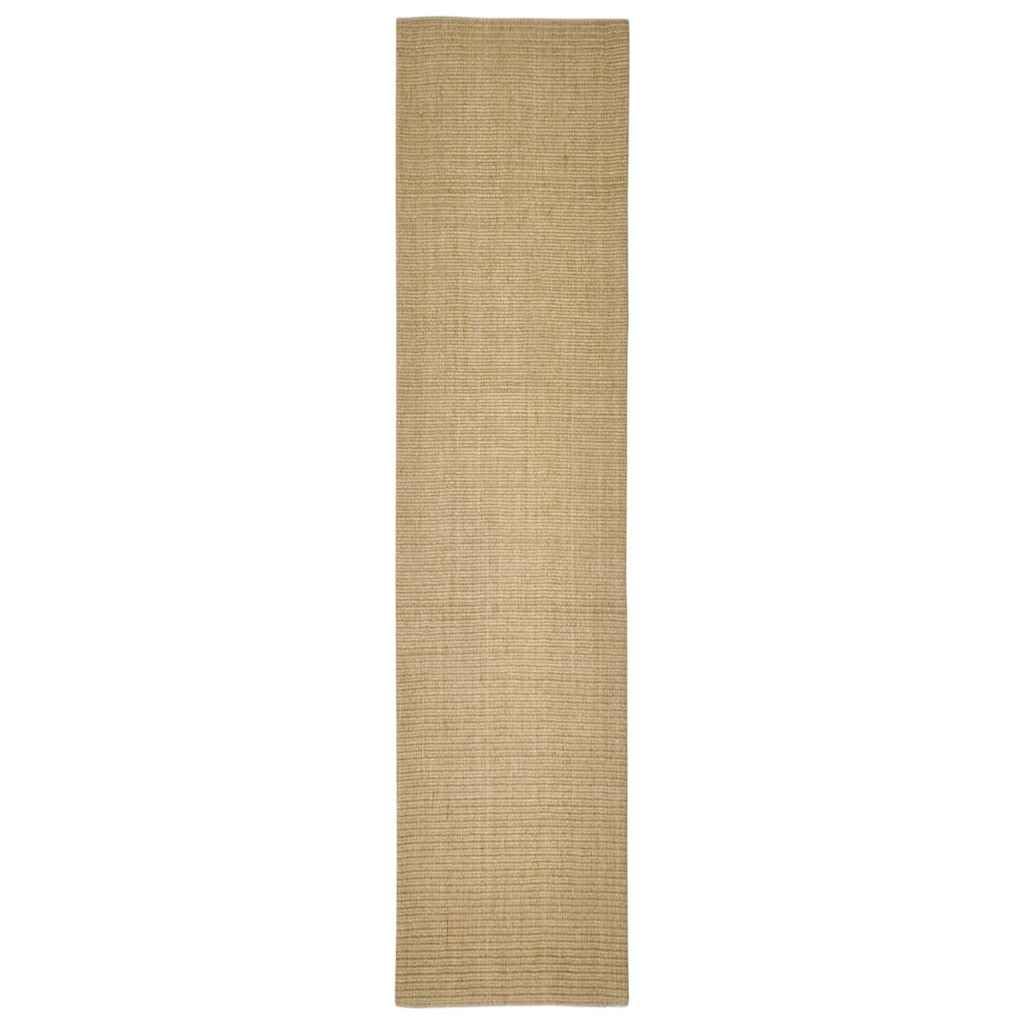 Tappeto in sisal, 80 x 350 cm, per albero tiragraffi, robusto tappetino antigraffio per mobili per gatti, tappetino antiscivolo in sisal per affilare gli artigli