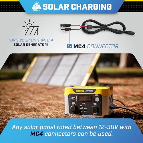 Champion Power Equipment 201188 285-Wh Power Station 600/300-Watt Portable Lithium-Ion Battery Solar Generator - Image 7