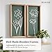 3D Floral Green Wall Art (Set of 2) Lightweight, Wooden Ready-to-Hang Boho Framed Wall Art for Bathroom, Bedroom, Living Room or Office – Premium Sage Green Farmhouse Decor – Gift-Boxed