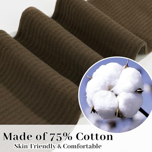 Image of Plus Size Thigh High Socks for Women Thick Thighs Cotton Knit Extra Long Over the Knee Leg Warmer
