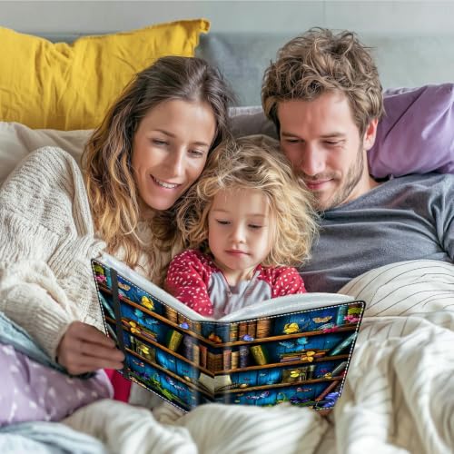 Image of Photo Album 4x6 120 Photos with Strong Elastic Band, Enchanted Bookshelf | Large Capacity Premium Leather Picture Album, Portable Wallet Albums Photo Book for Family Anniversaries Wedding Baby