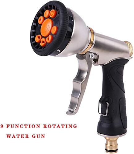 Miniatura 6 de Boquilla de manguera de jardín ihreesy, 9 patrones ajustables, boquilla de pulverización de alta presión, para lavado de coches, plantas de riego al