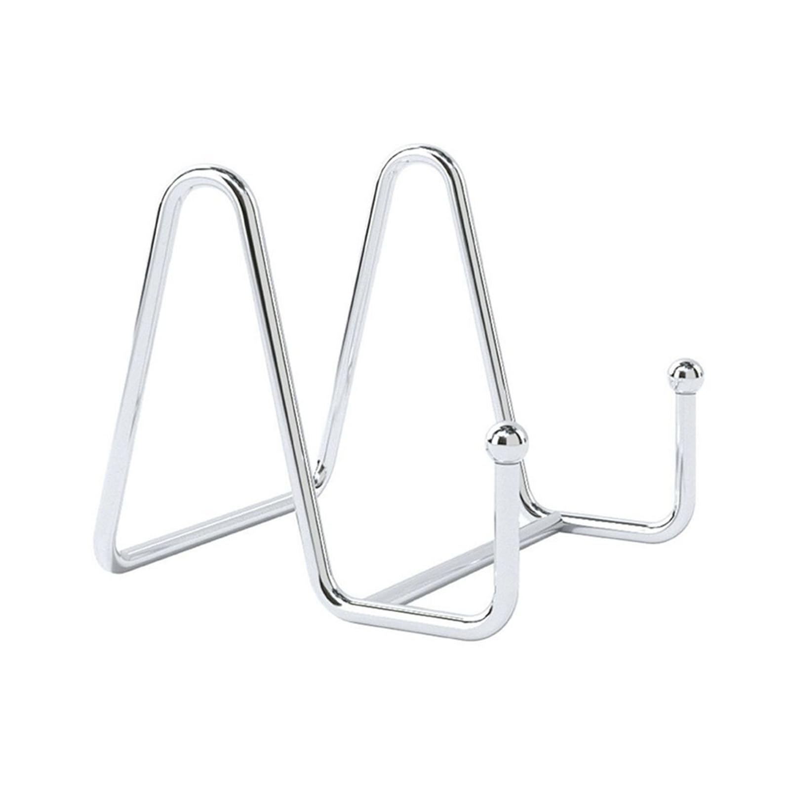 Xiehya Silver-S 5Pcs Plate Display Stand Picture Easel Stands Holder Pictures Frame Photo Decorative Dish Tabletop Art For Home(Silver-S)
