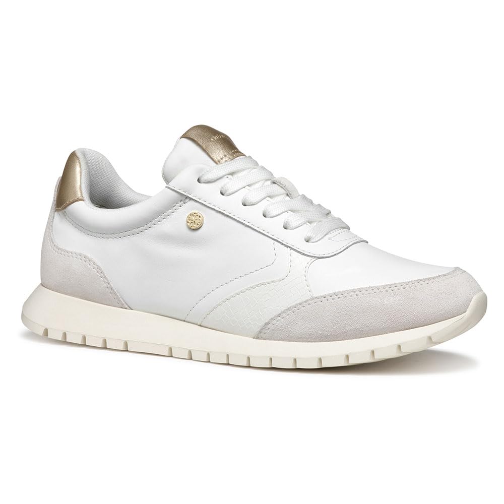 Geox D Sukie 2.0 C, Women’s Sneaker, White/Off White,