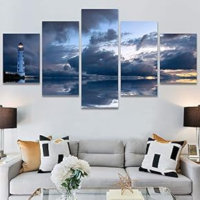 SIGNWIN 5 Panel Canvas Wall Art Modern Art...