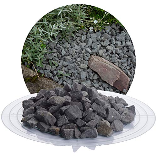 Schicker Mineral Basalt Ziersplitt anthrazit 11-22 mm 25 kg, Basaltsplitt aus Deutschland in verschiedenen Größen von 2-56 mm, Basaltbruch farbechter...
