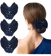 Amazon.com : TXIN Set of 3 Bow Snood Bun Covers Crochet Net Hair