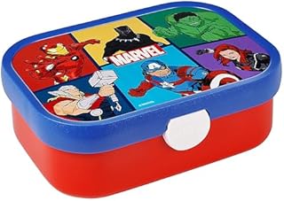 Mepal - Lunch Box Campus - Bento Lunch Box For Children - Lunch Box With Bento Compartment & Fork - Lunch Box With Clip Closure - BPA-free & Dishwasher Safe - 750 ml - Avengers.