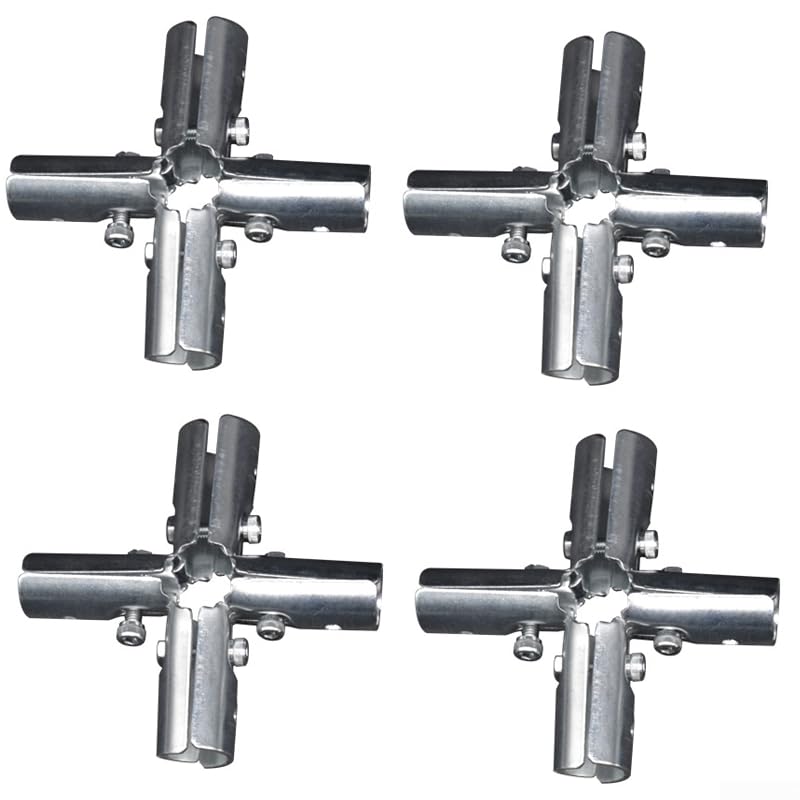 Connecteur Tuyau 4 Voies 25mm Acier Galvanisé Anti-Rouille(25mm 8pcs)