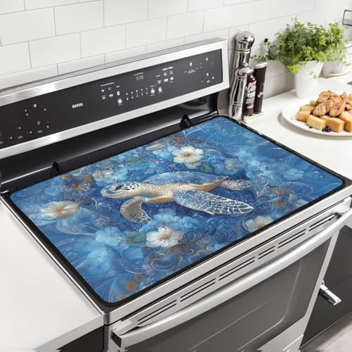 Image of Moutain Sun Set Extra Large Silicone Stove Cover Mat 30 x 21 Inches Square Stove Cover Glass Countertop Gas Burners Protector Large Dish Drying Pad for Kitchen