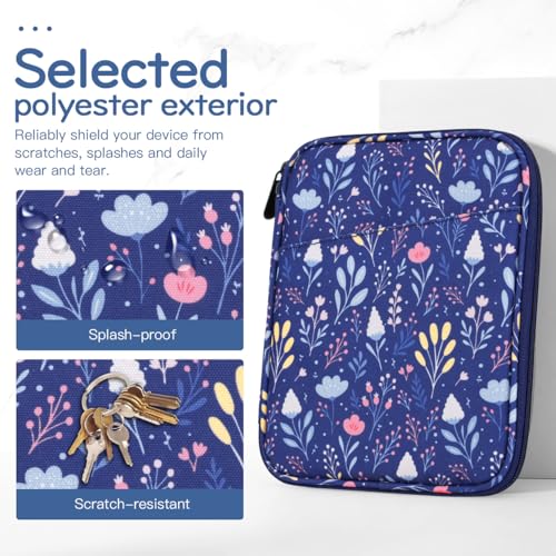 Image of Dadanism 8-9 Inch Tablet Sleeve Bag Carrying Case for iPad mini 7th /6th 8.3 inch, iPad mini 7.9 inch, Galaxy Tab A7 Lite /A9 8.7 inch, Remarkable Paper Pro Move 7.3 inch 2025, Tab M8 8 inch, Tab M9 9 inch, MuZhi Blue
