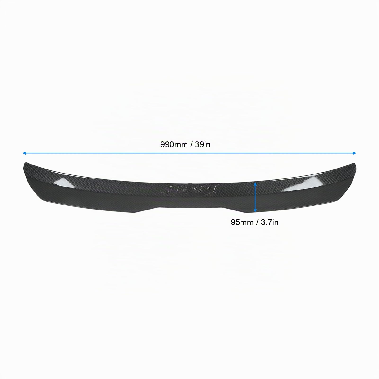 Alerón Trasero Universal para Coche, Alerón de Techo ABS para MK1-MK7 (2000-2022), Estilo de Fibra de Carbono