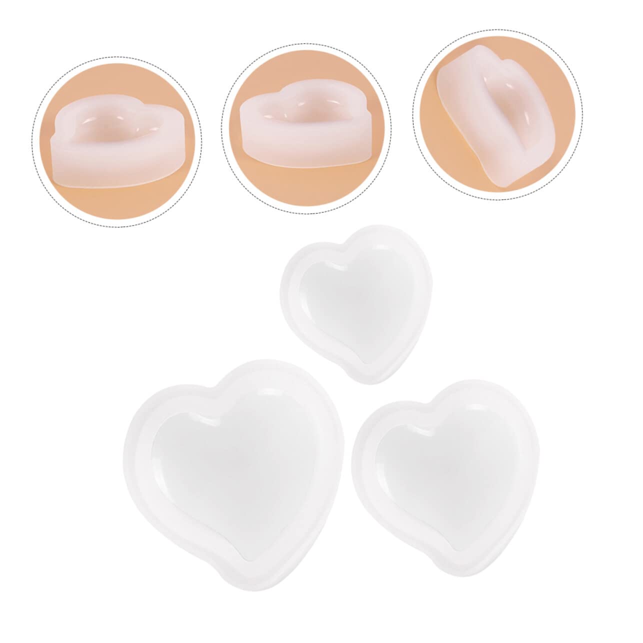 9piezas Molde De Silicona Forma De Corazón Para Manualidades y Decoración Diy Resistente y Reutilizable Para Proyectos De Artesanía y Especiales