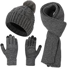 Gray With Scarf and Gloves